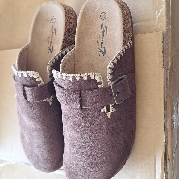 Seven7 Shoes - Sevens 7 Women's Size 10 Brown Slip On Sitch Clogs